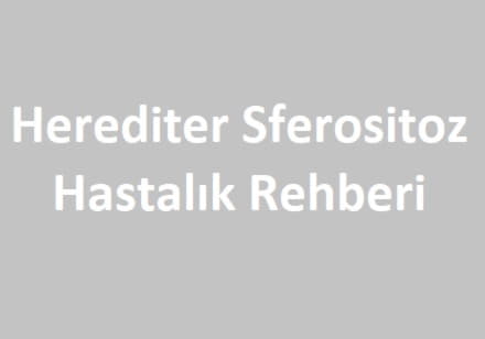 herediter sferositoz hastalık rehberi